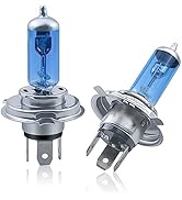 Sodcay 2 PCS H4 Car Halogen, 12V 100W Fog Light Bulbs, Ultra White Automotive Light Bulb, High Be...
