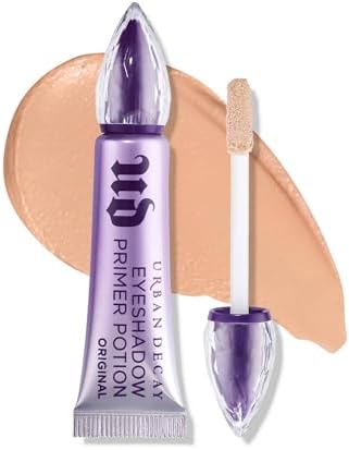 Urban Decay Eyeshadow Primer Potion - Nude Eyelid Base Travel Primer, for Smooth & Crease-Resistant Eye Makeup, Waterproof & Long-Lasting, Translucent Shade, Universal for All Skin Tones - 0.16 fl oz