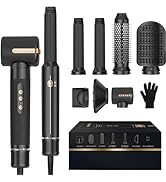 7 in ONE Hair Dryer Brush, Powerful Blow Dryer Brush with Auto- Wrap Curler, Detachable Fast Dryi...