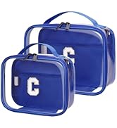 Wandering Nature Clear Makeup Bag Gifts for Women 2 Pack Preppy Cosmetic Bags Travel Toiletry Bag...