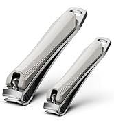 FERYES Fingernail Clippers and Toenail Clippers Set - Sharp Nail Cutters for Men and Women, Preci...