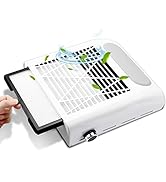 Nail Dust Collector Vacuum, AREMOD 80W Adjustable Power Suction Nail Vacuum Cleaner Fan Reusable ...