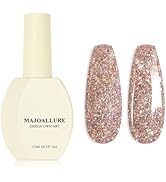 MAJOALLURE 15ML Glitter Gel Nail Polish Single Bottle Nail Polish Soak Off UV LED Nail Gel Polish...