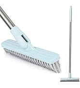 Affogato Floor Scrub Brush Bathroom Long Handle Bathtub Push Broom Shower Tile Grout Scrubber Rot...