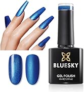 BLUESKY Blue Glitter Gel Nail Polish 10ml Blue Gel Nail Polish Christmas Gift for Women Girls DIY...
