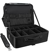 Relavel Extra Large Makeup Case Travel Makeup Train Case Professional Makeup Artist Bag Portable ...