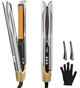 Professional Hair Straightener Flat Iron, Quico Global Use 120-240V Straightener, 12s Fast Heatin...