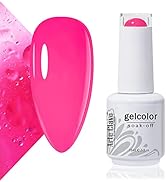 Arte Clavo 15ml Gel Nail Polish, 1 Pcs 15ml Summer Hot Pink Gel Polish Soak Off Nail Lamp Needed ...