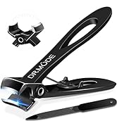 DRMODE Nail Clippers for Men Thick Nails, Heave Duty Sharp Toe Nail Clippers 15mm Wide Jaw Openin...