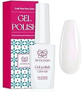 Arousar Gel Polish, 15ml Pearl White Color Soak Off Gel Nail Polish, Fall Thanksgiving Day Quick ...