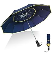 Kalolary 62 Inch Golf Umbrella Automatic Open Folding Umbrella Windproof Compact Large Double Can...