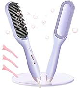 Hair Straightener Brush-Hair Brush Straightener for Women with 5 Temp Settings,20s Fast Heating &...