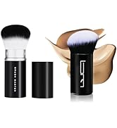 Brush Master 2pcs Retractable Foundation Makeup Brush, Kabuki Brush For Powder, Blush, Bronzer, C...