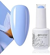 Arte Clavo 15ml Gel Polish 15ml Muted Baby Blue Nail Gel Soak Off LED Nail Lamp Gel Polish Nail A...