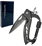 WYNK Multitool Carabiner with Pocket Knife, Stocking Stuffers Gifts for Men, EDC Carabiners with ...
