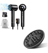 Ionic Hair Dryer High Speed Blow Dryer with 110000 RPM Brushless Motor Fast Drying (Black) + Hair...