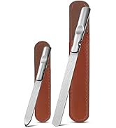 FVION Nail File Set - 2 PCS Professional Metal Nail Files, Stainless Steel Nail File for Fingerna...