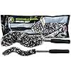 ExoForma Bendable Brush Set - Unique Adjustable 2-Piece Wheel Brush Set Cleans Behind Wheels - Tough Yet Gentle Wool Fiber + No-Scratch Rubber Tip Safe for All Wheel Types - Comfy Ergonomic Grip