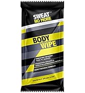 Sweat No More Body Wipes With Nourishing Botanical Extracts Pack of 50ct Individually Wrapped 10x...