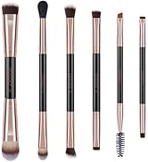 Double Sided Makeup Brushes, Docolor 6Pcs Double Ended Eyeshadow Brush Set Professional Eye Makeu...