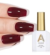 AILLSA Burgundy Gel Nail Polish 15ml Red Purple Gel Polish Long Lasting Burgundy Nail Polish Gel ...