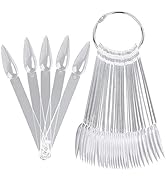160Pcs Nail Swatch Sticks Stiletto Nail Sample Sticks Clear Nail Color Display Swatches Sticks wi...