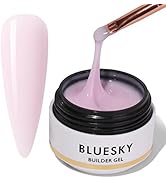 BLUESKY Builder Gel For Nails, Gel Nail Polish, Nail Strengthener, Nail Extension Tips, Pink, 0.5...