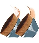 2 Pack Foundation Brush - BEAHOT Kabuki Hexagon Make Up Brushes for Face Blush Professional Flat ...