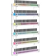 FEMELI 21 * 21 Inch Nail Polish Wall Rack, Easy to Install, Clear Acrylic Nail Polish Display Hol...