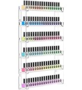 FEMELI 21 * 21 Inch Nail Polish Wall Rack, Easy to Install, Clear Acrylic Nail Polish Display Hol...