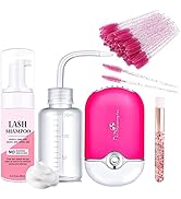 AREMOD Lash Shampoo for Lash Extensions Eyelash Extension Cleanser with USB Lash Fan,50ml Lash Mo...