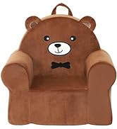 MOMCAYWEX Cuddly Toddler First Chair, Premium Character Chair, Brown Bear, 18 Month up to 3 Years