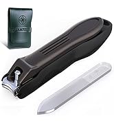 Nail Clipper with Catcher, GLAMFIELDS Large Fingernail Toenail Clippers Anti Splash, Stainless St...