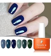 TONITU G ยท Gel Nail Polish Set 6 Colors Gel Polish Kit, Navy Blue Mint Green Deep Teal Forest Nai...
