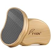 FVION Nano Glass Foot File with Bamboo Handle - Foot Scrubber Dead Skin Pumice Stone for Feet - T...