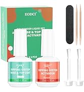 EODCI 2 into 1 Dip Powder Nail Kit, 15ml/0.5oz/Bottle Dipping Powder System Essential Set Base & ...