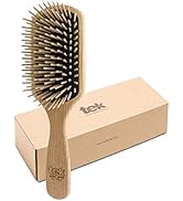 TEK- Rectangular Brush with Long Tooth in Ash Wood Handmade in Italy, for Long, Thick and Straigh...