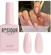 Rosiour HEMA-Free Gel Nail Polish, 18 ML Baby Pink Light Pink Pastel Pink Gel Polish for Women Gi...