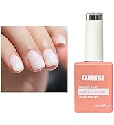 FZANEST Rubber Base Gel Polish 15ml,Milky White 6 in 1 Builder Gel For Nails In A Bottle(BIAB),Na...