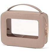 Clear Makeup Bag Transparent Cosmetic Bag Large Toiletry Case With Wide Handle Zipper Pouch for P...