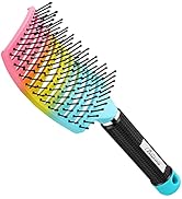 Curved Vented Paddle Brush - Faster Blow Drying, Detangling for Women & Men, Professional Styling...