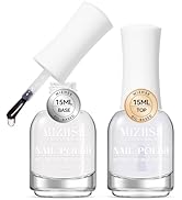 MIZHSE Base and Top Coat Nail Polish Quick Dry, 15ml/0.5oz Basic Nail Polish Non Gel, Air Dry Fas...