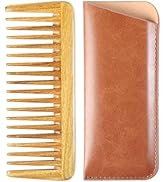 Onedor Handmade 100% Natural Green Sandalwood Hair Combs - Anti-Static Sandalwood Scent Natural H...
