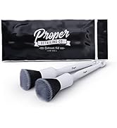 PROPER DETAILING CO. Car Detailing Brush Set, 2 Pack Soft Detailing Brushes, Clean Interior or Ex...