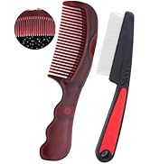 Dandruff Comb Fine Tooth Scalp Detox Comb Lice for Women, Men & Kids Stainless Steel Scalp Detoxi...