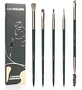 Eye Makeup Brush Set, 5 pcs Soft Bristles for Eyeshadow, Eyebrow, Eyeliner, Blending, and Conceal...