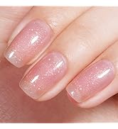 AILLSA Subtle Glitter Gel Nail Polish Pink Shimmer Gel Polish Grapefruit Red Nude Gel Polish Rain...