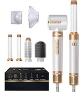 7 in 1 110000 RPM 1400W Hair Dryer Brush High-Speed Ionic Hair Dryer with Diffuser Automatic Air ...