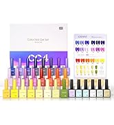 CANNI 30Pcs 9ML Hema-free Gel Nail Polish Set,Purple Gel Polish Yellow Red Orange Green Violets D...