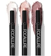FOCALLURE (3 Pcs) 2 in 1 Eyeshadow and Eyeliner Pen, Waterproof Eye Shadow Pencil, Hypoallergenic...